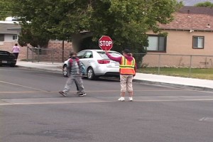 Crosswalk and crossing guard