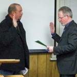 Jim Ellis sworn in by City Adminstrator Jim Tatum Photo by Charles James