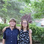 Aubrey Hart, Lo-Inyo, and Naiya Warren, Owens Valley School, home from the California Spelling Bee