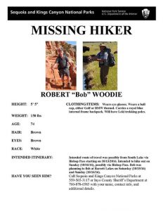 Bob Woodie missing flyer