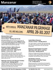NPS Manzanar Pilgrimage 2017 flier