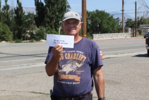 2017 6 01 Big Pine Fishing Derby 14 Charles James of Big Pine won free chicken dinner at Country Kitchen.