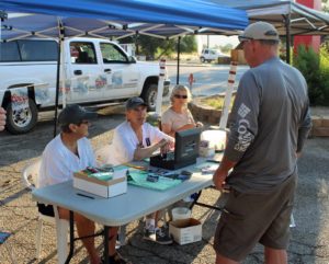 2017 6 01 Big Pine Fishing Derby 2 Sandy Lund and Marilyn Mann with the Big Pine Civics Club arrived early to register anglers