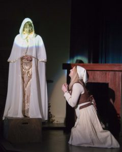 Susan Kunze and Laura Whiteside rehearsing