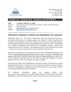 PSA 2019 Temporary Overnight Parking Program for Presidents Weekend pdf