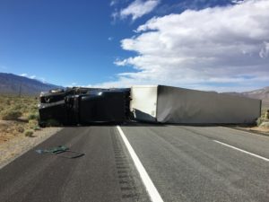 overturned truck