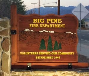 Big PIne Fire Department Sign 2