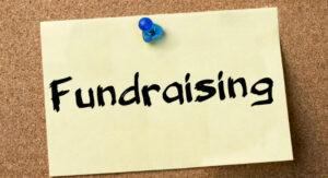 Fundraising word on pin board RS 770