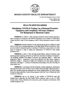 public health order mammoth restaurant testing illness screening and education final 7 20 2020 pdf