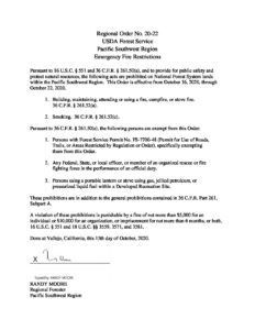 Regional Order No. 20 22 Order Fire Restrictions Extended pdf