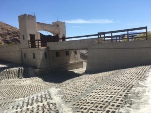Stabilization of the entrance bridge