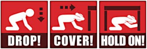 earthquake shakeout drop cover hold on 1