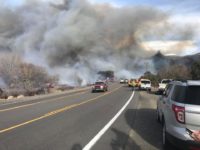 Fire in Mono County off 395