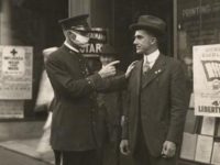 Anti masker in SF with police 1918