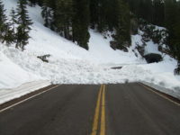 Avalanche on roadway