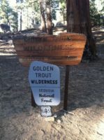Golden Trout Wilderness wood and painted sign