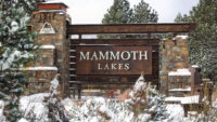 Mammoth Sign winter snow clear day Dakota Snider