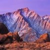 alabama hills rocks with mountains in background