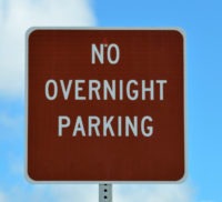 no overnight parking sign 2