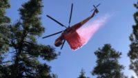 helicopter fire retardant drop 204 Cow Fire Inciweb