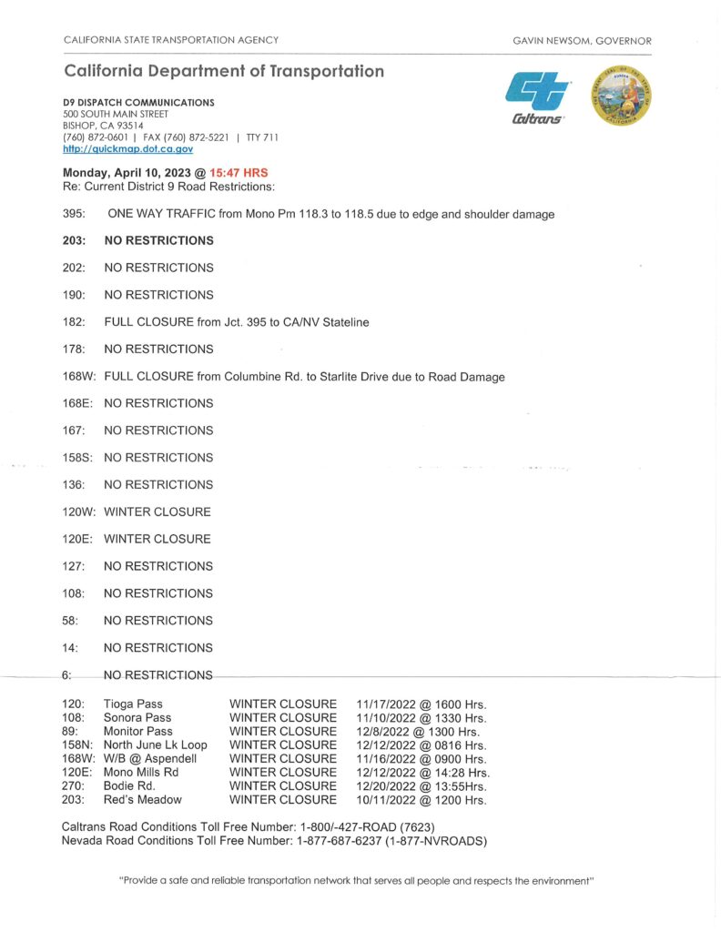 D9.Dispatchdot.ca.gov_20230410_152024 Sierra Wave Eastern Sierra News