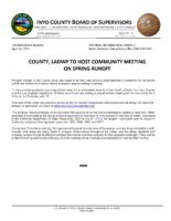 PRESS RELEASE Community Runoff Meeting