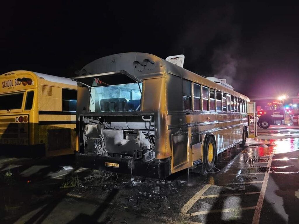 Small Fire Erupts in Electric School Bus, Swift Action by Bishop ...