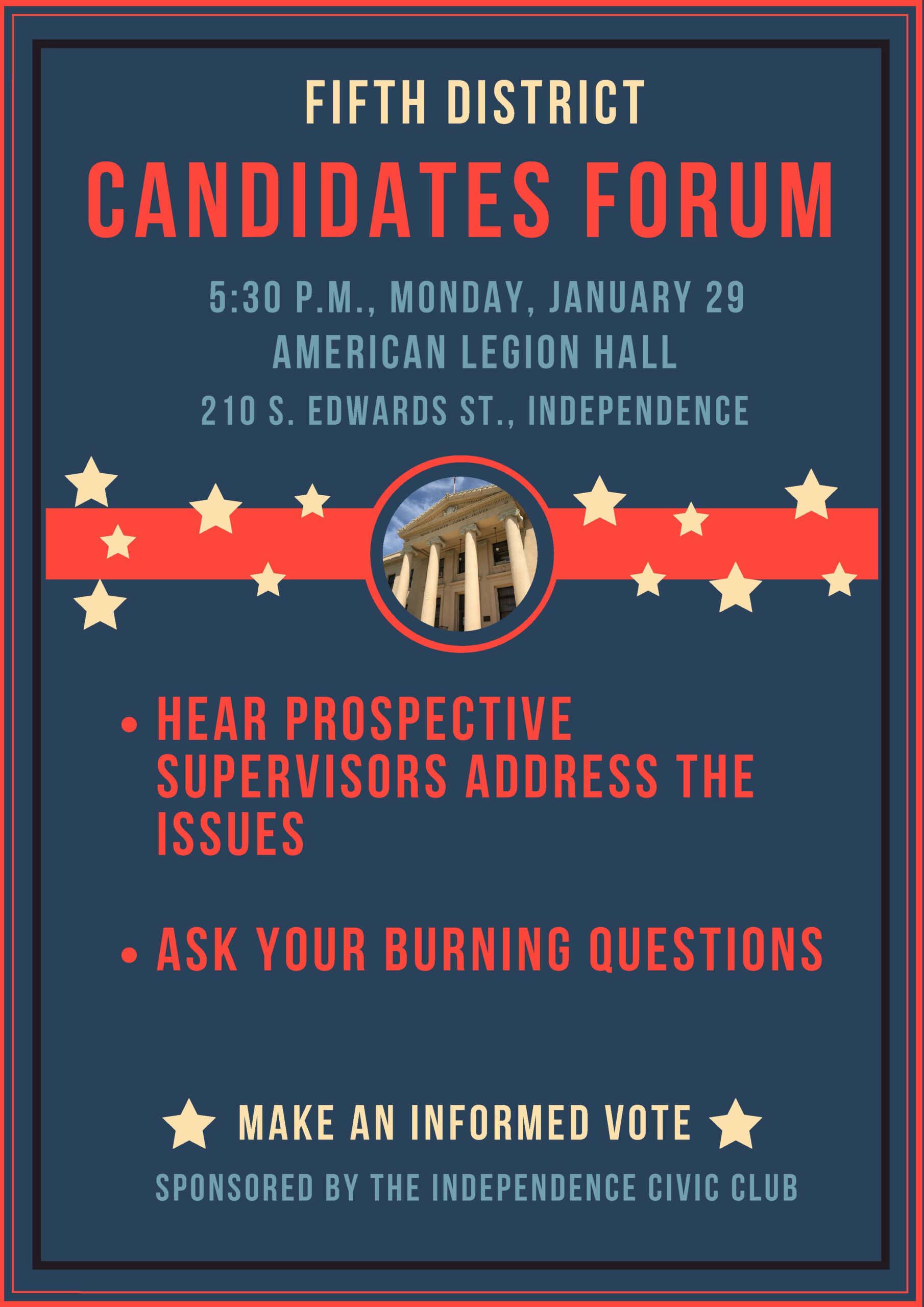 Inyo County Fifth District Supervisor Candidates Forum Monday January