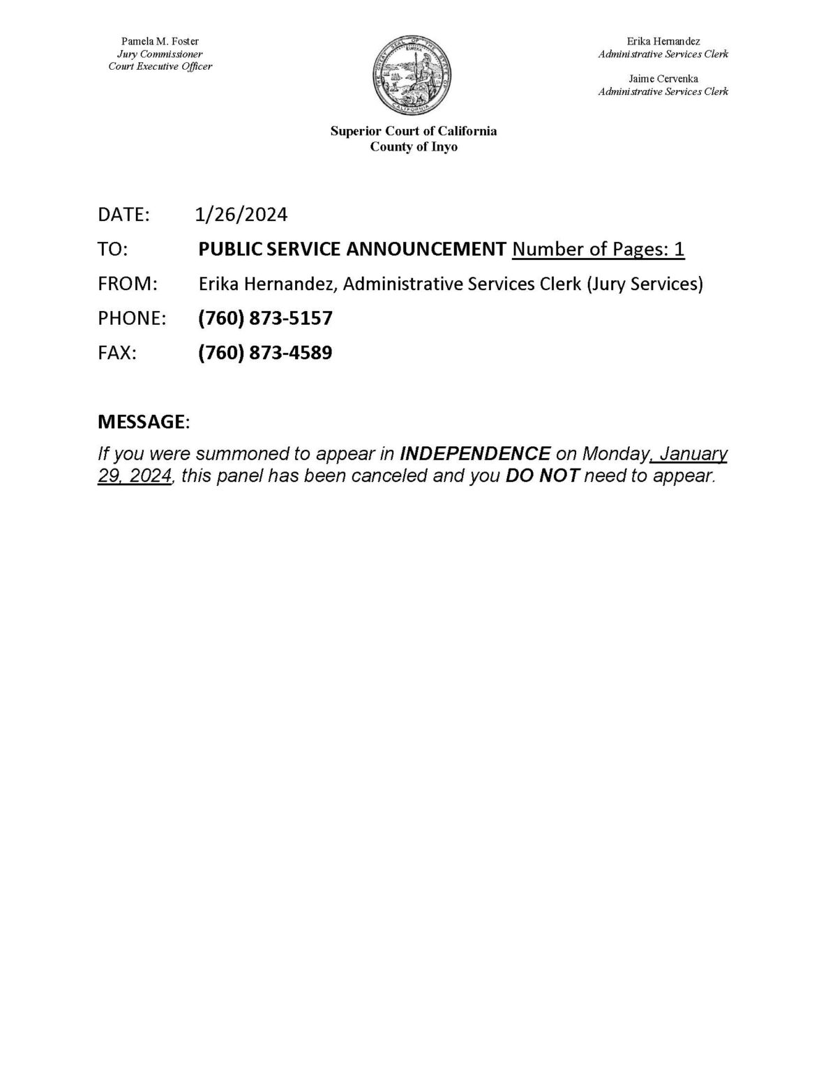 Inyo County Independence Jury Summons January 29 2024   Jury Announcement PUBLIC SERVICE ANNOUNCEMENT Canceled 01.26.23 1187x1536 