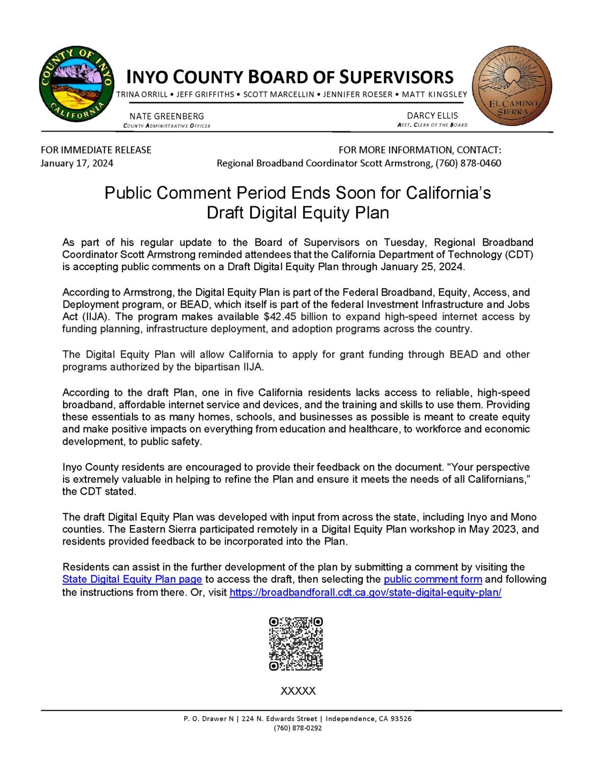 Inyo County Press Release Public Comment Period Ends Soon For   PRESS RELEASE Draft Digital Equity Plan Comments 1187x1536 