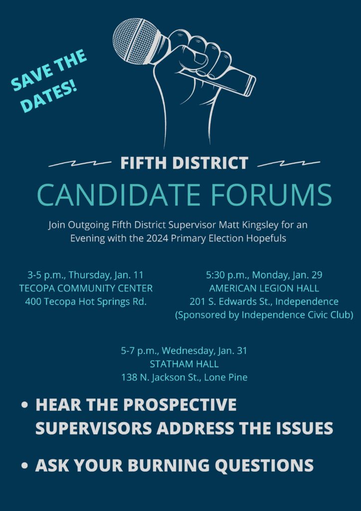 Save The Dates - 5th District Candidate Forums - Sierra Wave: Eastern ...