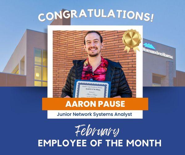 Aaron Pause, employee of the month at NIHD