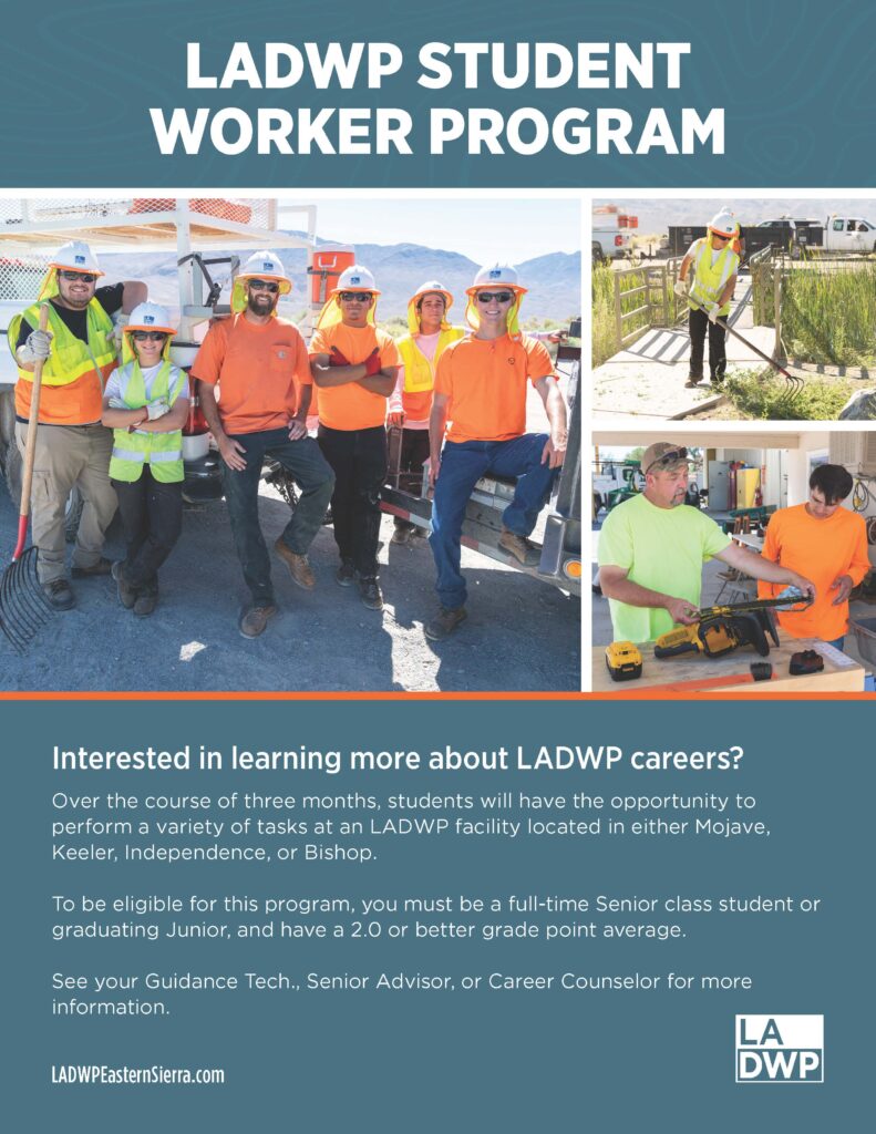 LADWP Student Workers Program Flyer