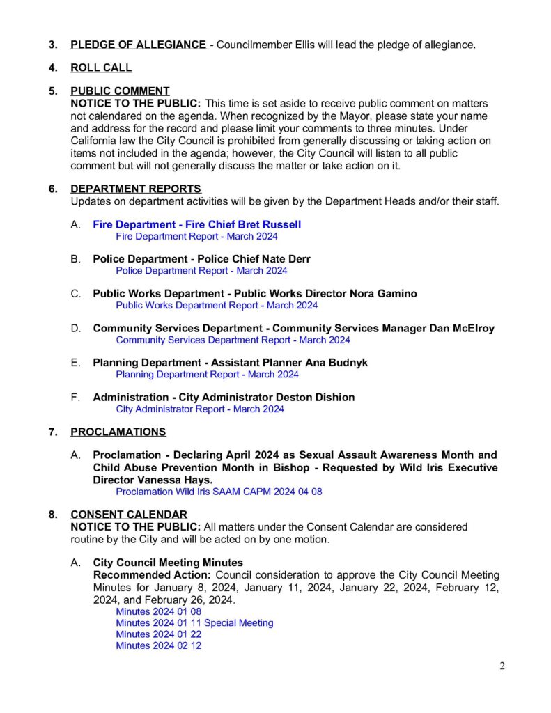 Bishop City Council Agenda 2024 04 08 Page 2